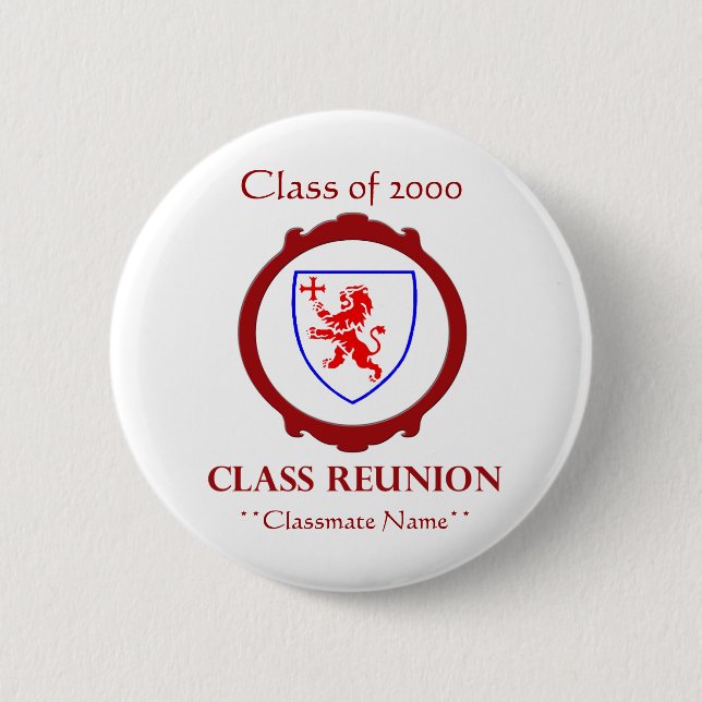 CUSTOMISABLE Class of 2000 Reunion Name Badge (Front)