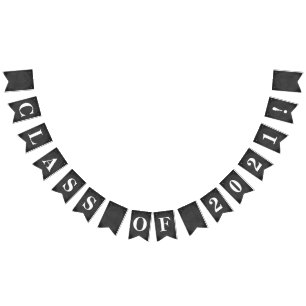 Customisable CLASS OF 2021 Simulated Chalkboard Bunting