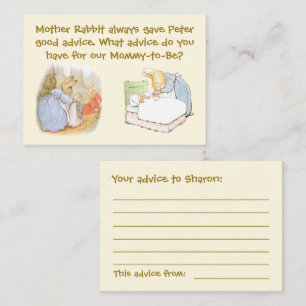 Customisable Classic Baby Shower advice cards