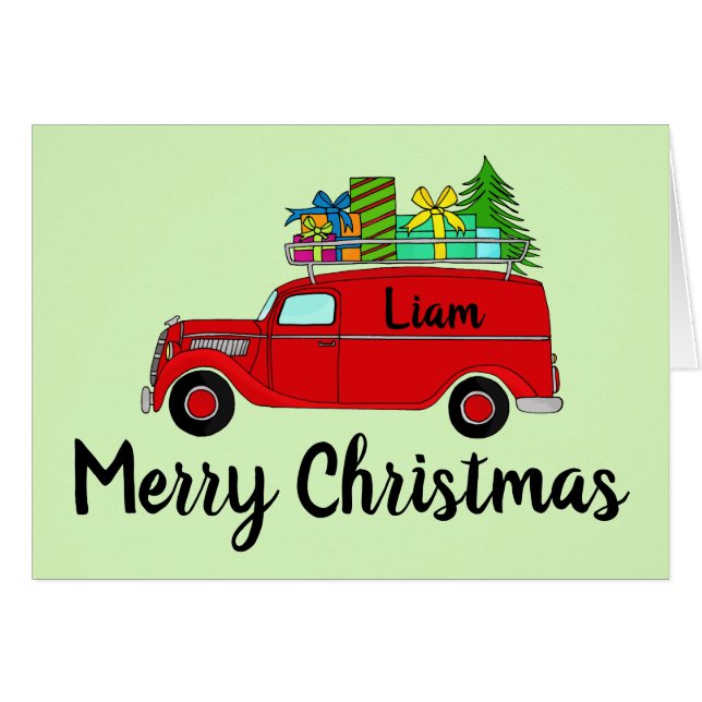 Customisable Classic Christmas Car (Front Horizontal)