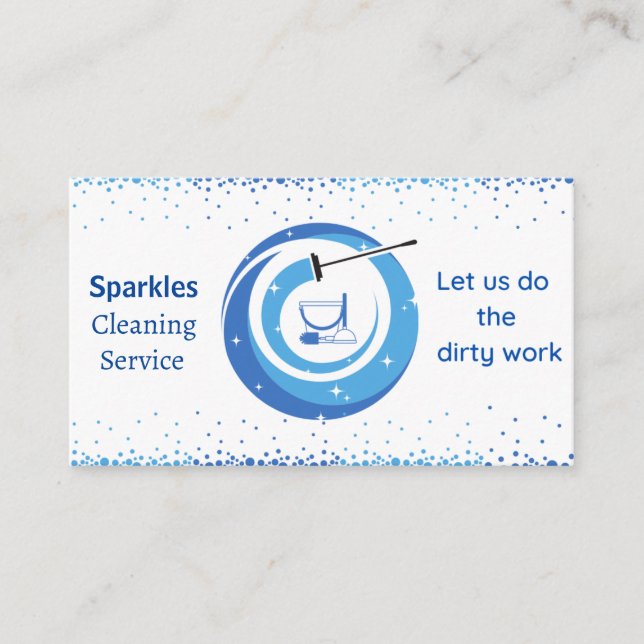 Customisable Cleaning Service Business Card (Front)
