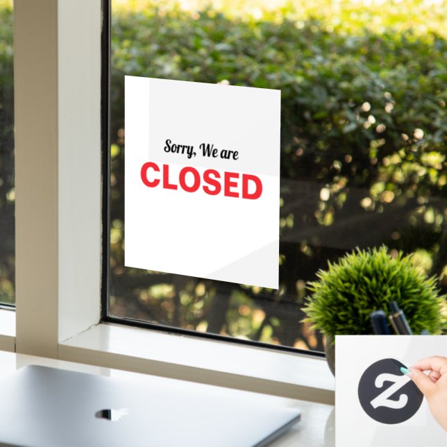 Customisable Close Window Cling for Any Space (Office)