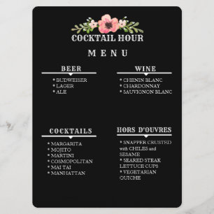 Customisable COCKTAIL HOUR MENU