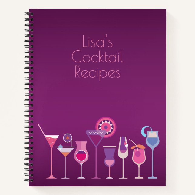 Customisable Cocktail Recipes Book (Front)