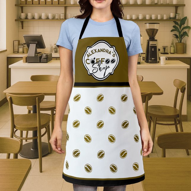 Customisable coffee shop home/business logo apron (Creator Uploaded)