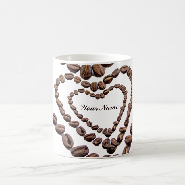 Customisable Coffeeholic mug coffee beans love! (Center)