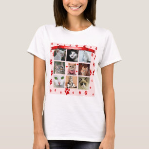 Customisable Collage Photo For Cats T-Shirt