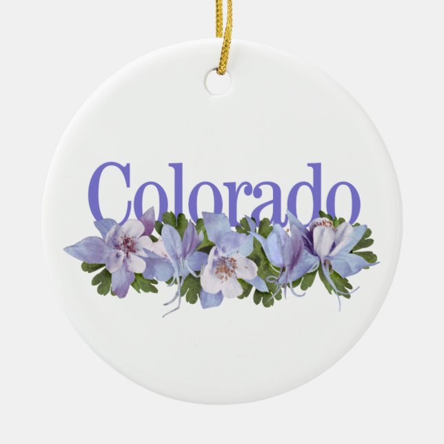 Customisable Colorado Ornament with Columbine (Front)