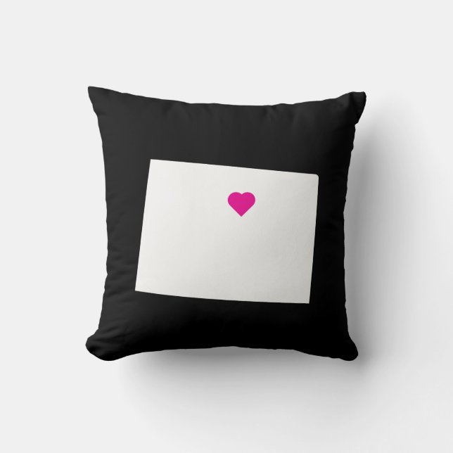 Customisable Colorado State Love Reversible Pillow (Front)