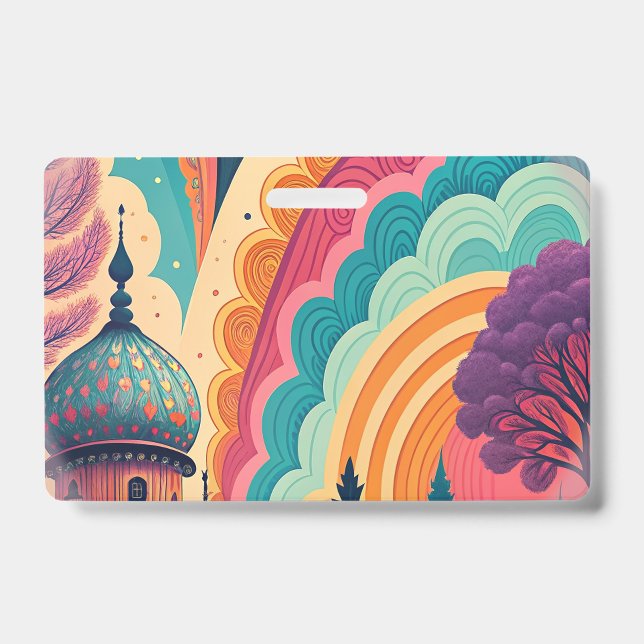 Customisable Colour Burst Event Badge ID Badge (Front)