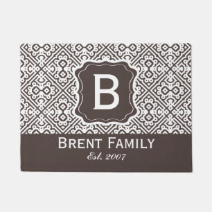 Customisable Colour Moroccan Door Mat, Brown Doormat