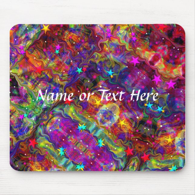 Customisable Colourful Abstract Art Mouse Pad (Front)