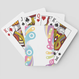 Customisable Colourful Circles Design Playing Cards