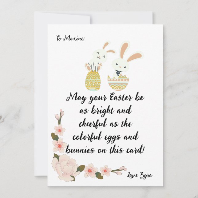 Customisable Colourful Easter Card - Bright & Chee (Front)