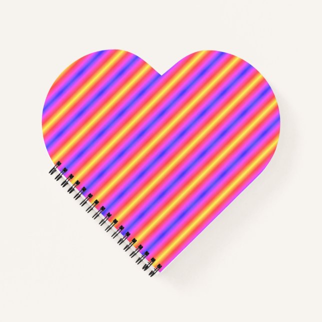 Customisable "Colourful Heart" Notebook (Front)