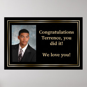 Customisable Colours Graduation Sign/ Banner Poster