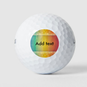 Customisable, Colours of the Rainbow Template Golf Balls