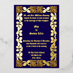Customisable Colours Rose Vine Border
