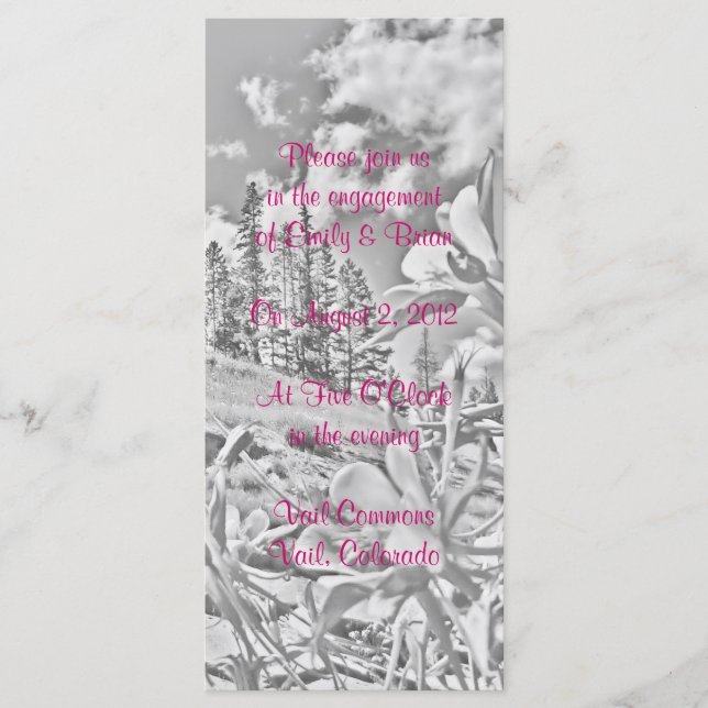 Customisable columbine flower scenic program programme (Front)