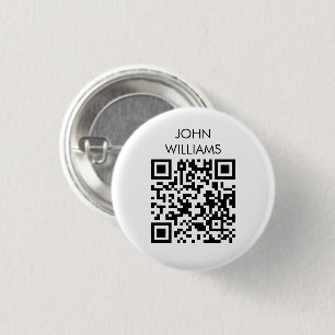 Customisable Company Exhibition Opening QR Code 3 Cm Round Badge