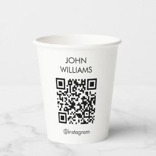Customisable Company Exhibition Opening QR Code Paper Cups