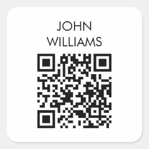 Customisable Company Exhibition Opening QR Code Square Sticker