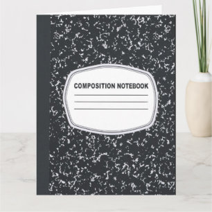 Customisable Composition Notebook Greeting Card