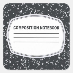 Customisable Composition Notebook Stickers