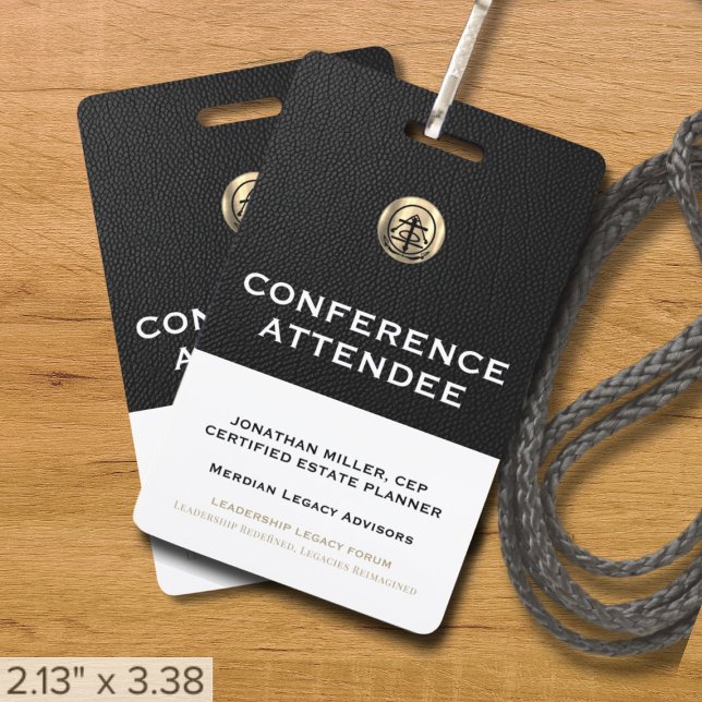 Customisable Conference Badge Lanyard ID Badge (Customizable essentials for events, conferences, conventions and tradeshows)