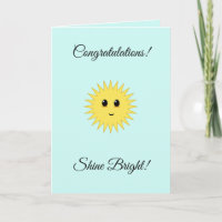 Customisable Congratulations Shine Bright Sun