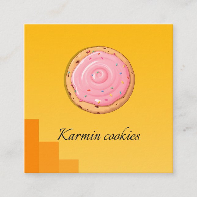 Customisable Cookie Shop Business Card Design (Front)