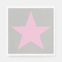 Customisable Cool and Funky Pink and Grey Star
