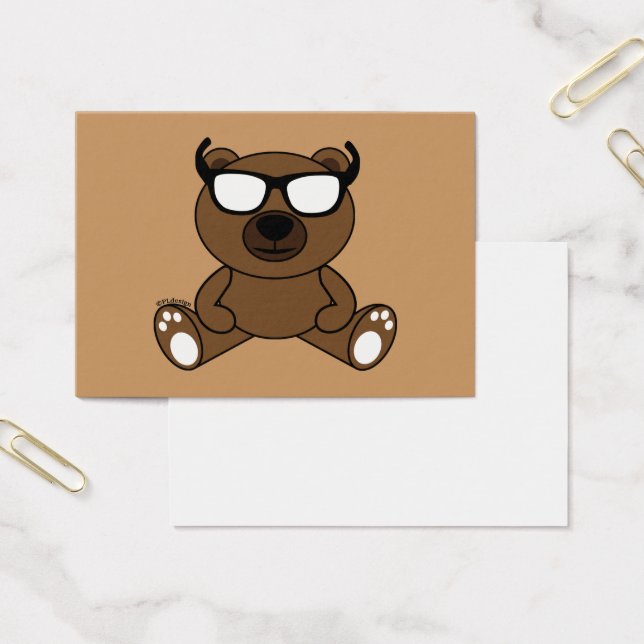 Customisable Cool brown bear with sunglasses (Office)