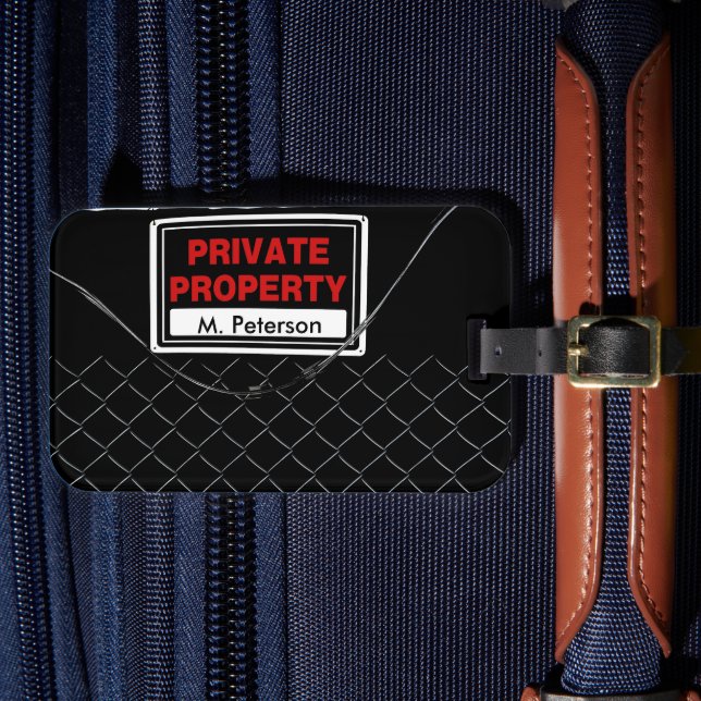 Customisable Cool Fun Unique Luggage Tag (Front Insitu 4)
