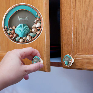 Customisable Copper and Rustic Sea Shells Ceramic Knob
