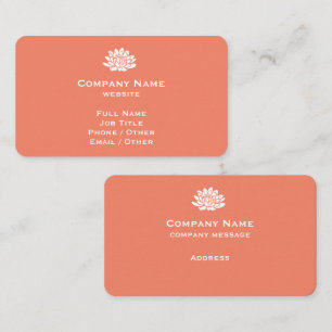Customisable Coral Business Card