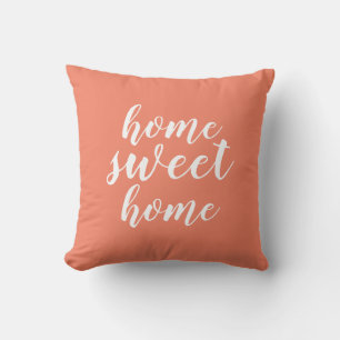 Customisable Coral Home Sweet Home Cushion