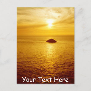 Customisable Cornwall sunset Postcard