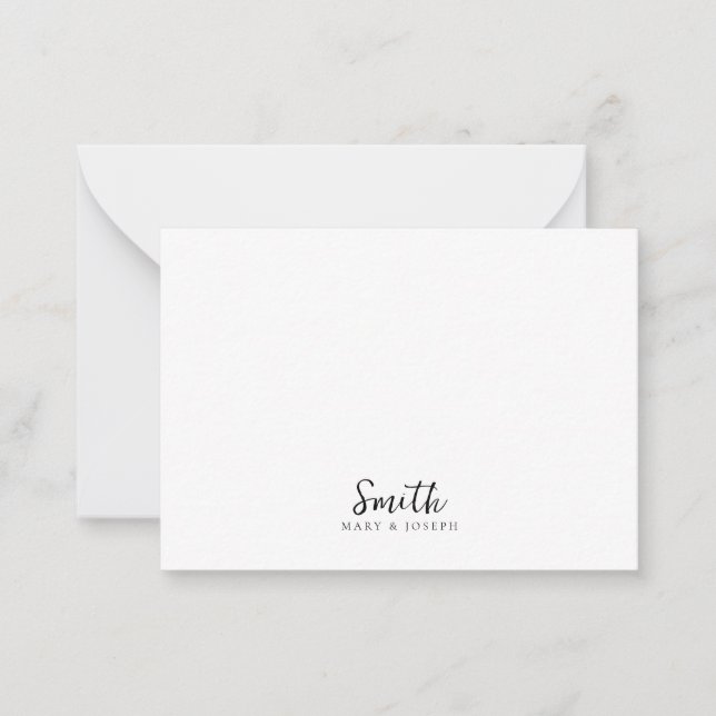 Customisable Couple First Names And Last Name Gift Card (Front)