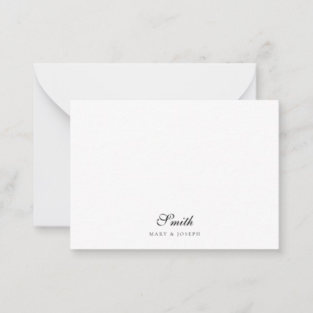 Customisable Couple First Names And Last Name Gift Card (Front)