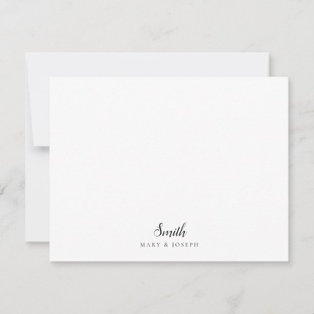Customisable Couple First Names And Last Name Gift Card (Front)