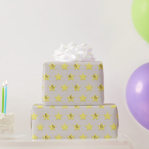 Customisable Cowboy Star Pattern Wrapping Paper