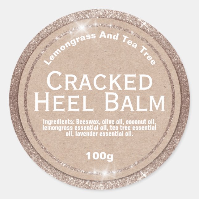 Customisable Cracked Heel Balm Label (Front)