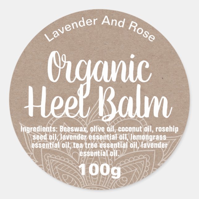 Customisable Cracked Heel Balm Label (Front)