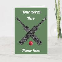 Customisable Cricket Card