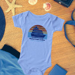 Customisable Cruise Ship Sunset Family Trip<br><div class="desc">Cool custom cruise ship tri-blend baby bodysuit for a little boy or girl on your family reunion or spring break trip to Bermuda,  The Bahamas,  or The Caribbean. Customise these cute sunset outfit with your family name and destination or year.</div>