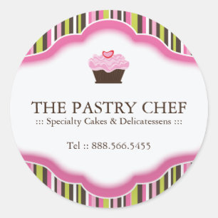 Customisable Cupcake Bakery Stickers