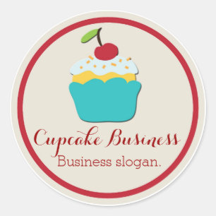 Customisable cupcake business sticker labels