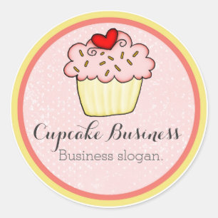 Customisable cupcake business sticker labels