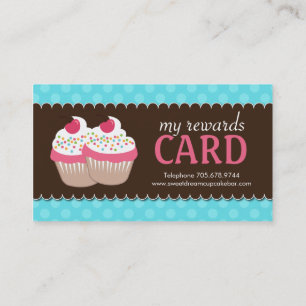 Customisable Cupcake Rewards Cards